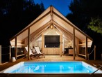 Tent with pool